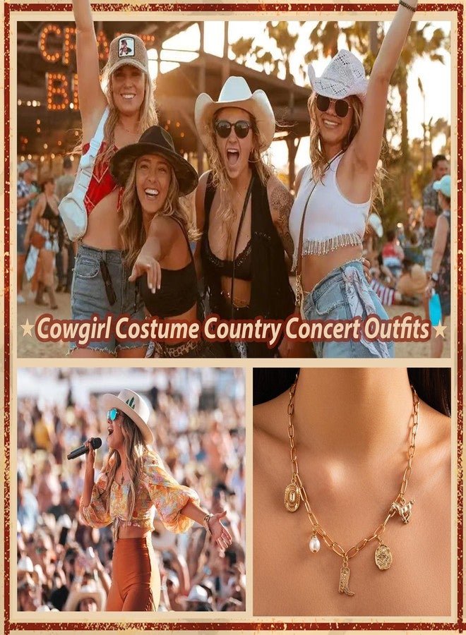 JAVARNV Western Jewelry for Women Cowboy Boot Charm Necklace Cowgirl Accessories Country Concert Outfits for Women Western Boho Jewelry Gifts - Image 4